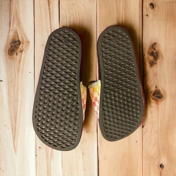 Vans Rainbow Check Multicolor Slip On Slide Sandals-Sz Missy 6 - Picture 6 of 7